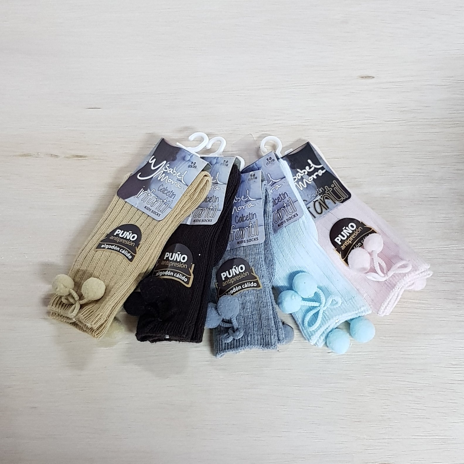 Ysabel Mora Pom-Pom Socks (Multiple Colours)