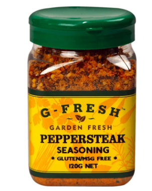 Gfresh Peppersteak Seasoning Gluten/MSG Free 120g
