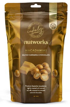 Nutworks Indulge Salted Caramel Chocolate Macadamias 200g