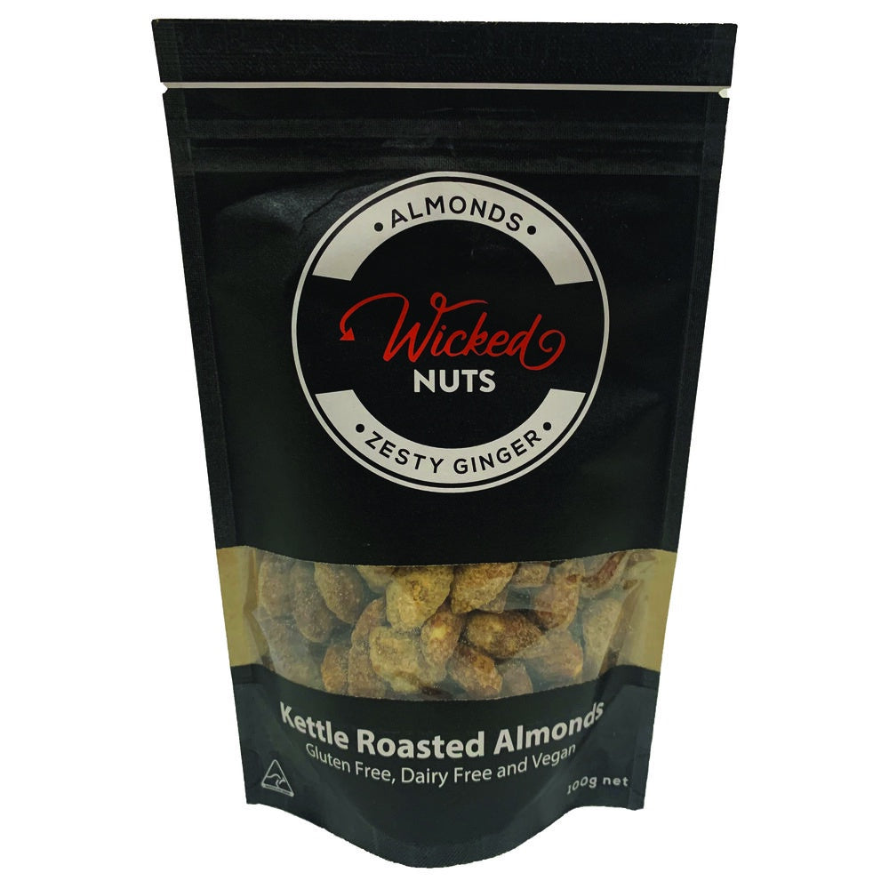 Wicked Nuts Zesty Ginger Almonds 100g
