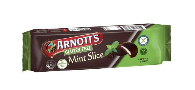 Arnotts Gluten Free Mint Slice Chocolate Biscuits 141g