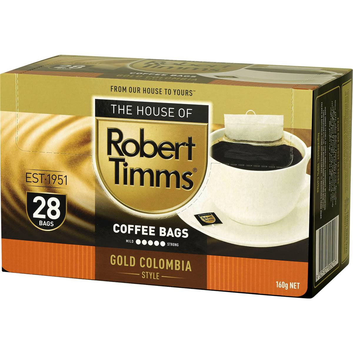Robert Timms Gold Colombia Coffee Bags 28 Pack