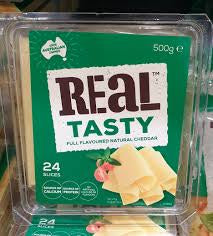 Real Sliced Tasty Cheese 500g
