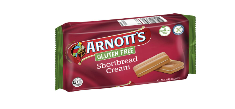 Arnotts Gluten Free Shortbread Cream Biscuits 144g