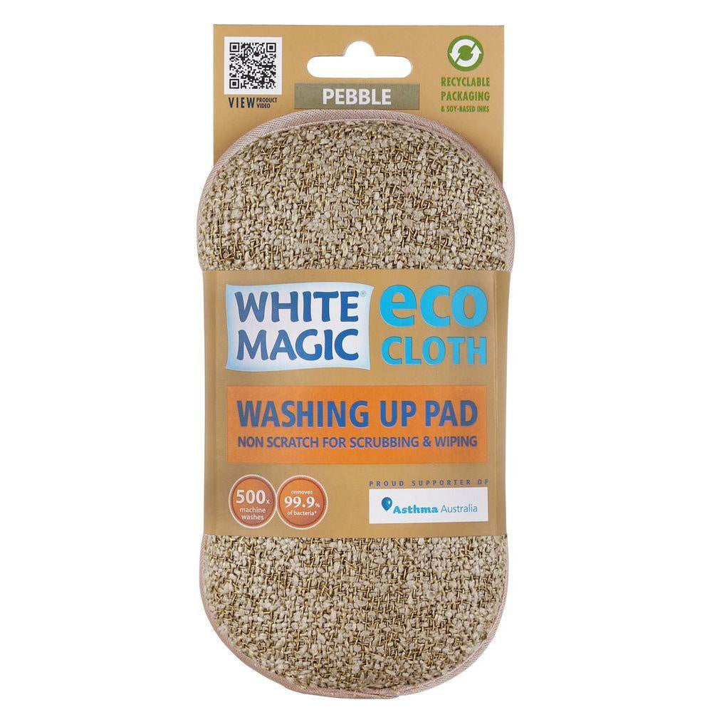 White Magic Eco Cloth Washing Up Pad Pebble