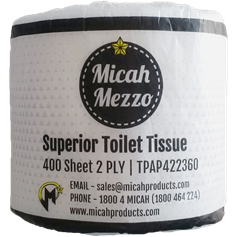 Micah Mezzo Toilet Paper Roll 2 Ply 400 Sheet (Carton - 48 Rolls)