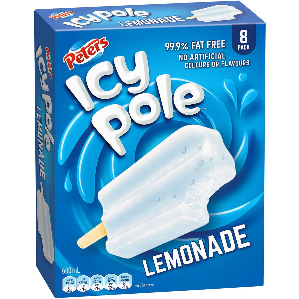 Peters Lemonade Icy Poles 8s