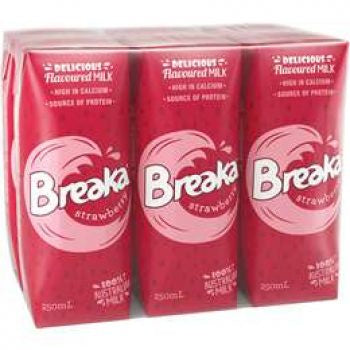 Breaka Strawberry Milk 6x250ml