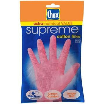 Chux Rubber Gloves Supreme Cotton Lined
