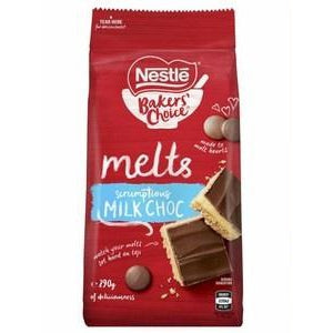 Nestle Bakers Choice Melts Milk Choc 290g