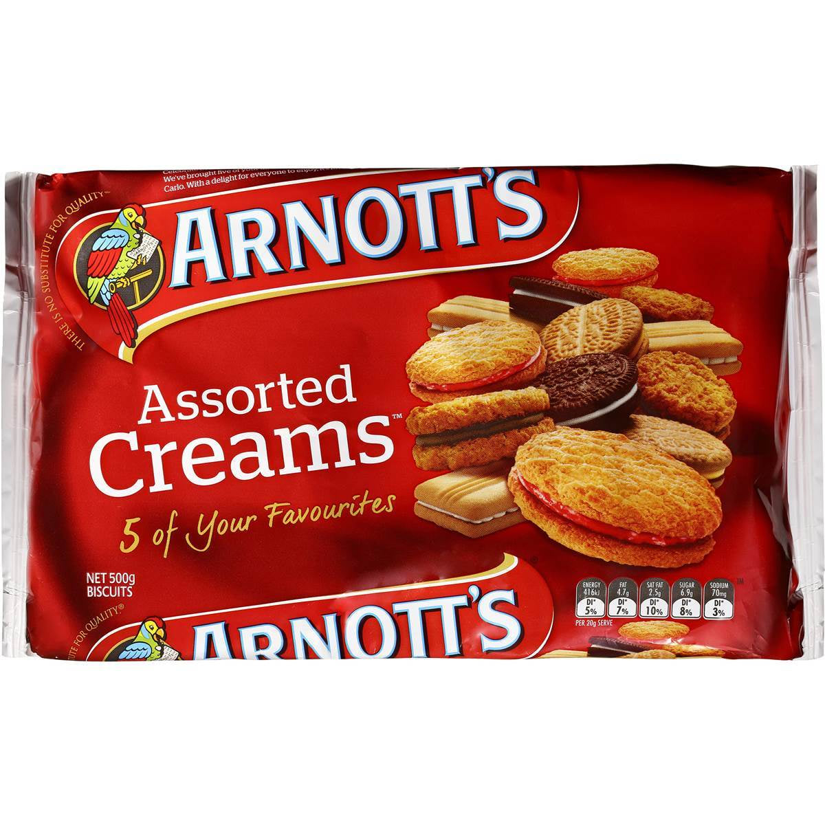 Arnotts Assorted Creams 500g **
