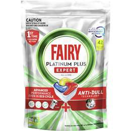 Fairy Platinum Plus Expert Dishwasher Tablets Lemon 42pk
