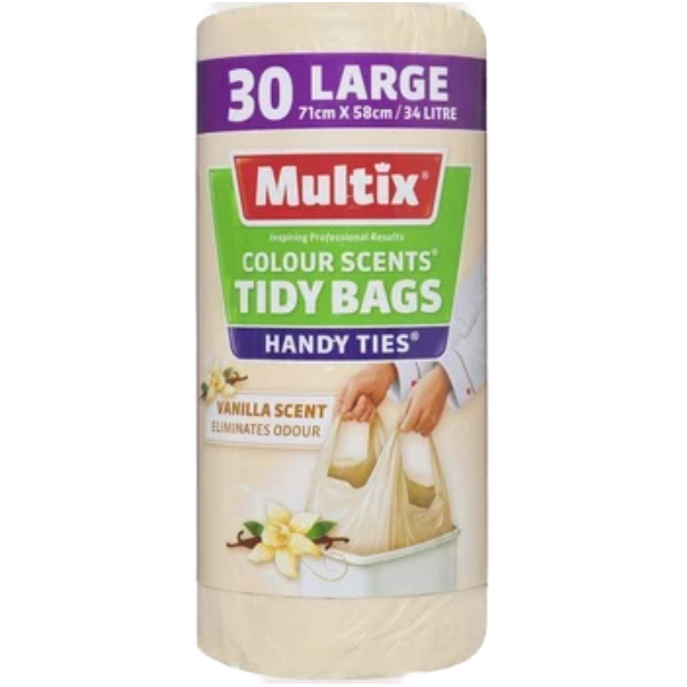 Multix Tidy Bag Colour Vanilla Scent Large (30) **
