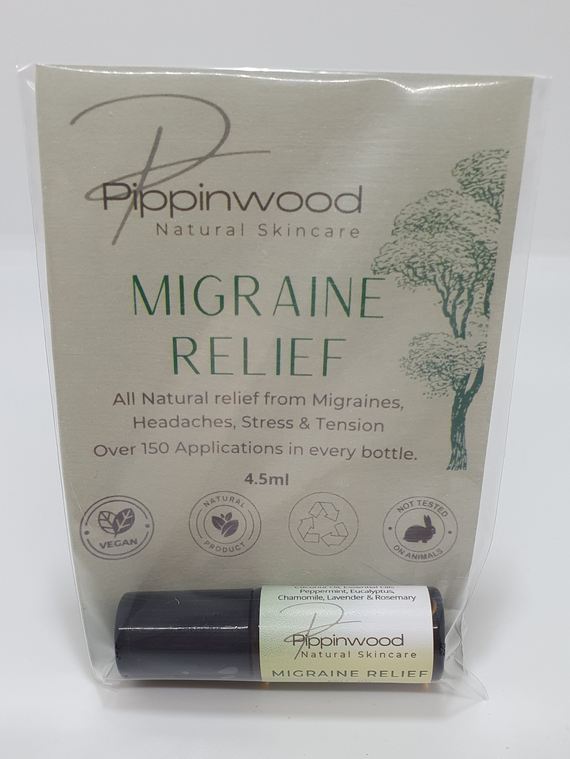 Pippinwood Natural Skincare Migraine Relief