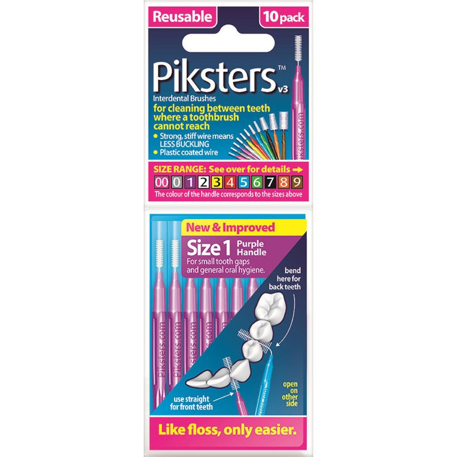 Piksters Dental Floss Size 01 Interdental Brush  10 pack