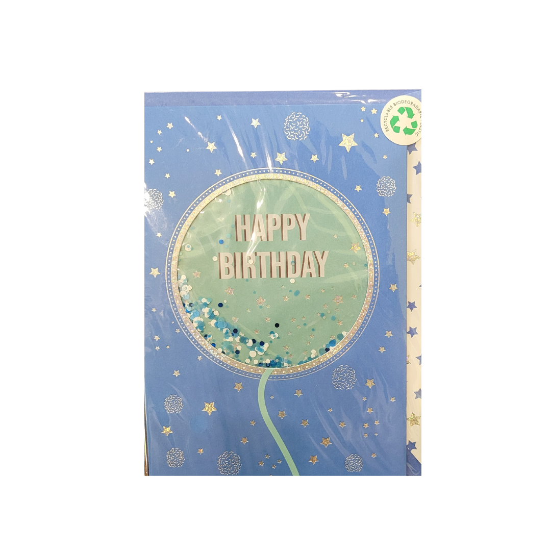 Expressions - Blue Happy Birthday Card