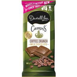 Darrell Lea Coffee Crunch Milk Chocolate Block 160g