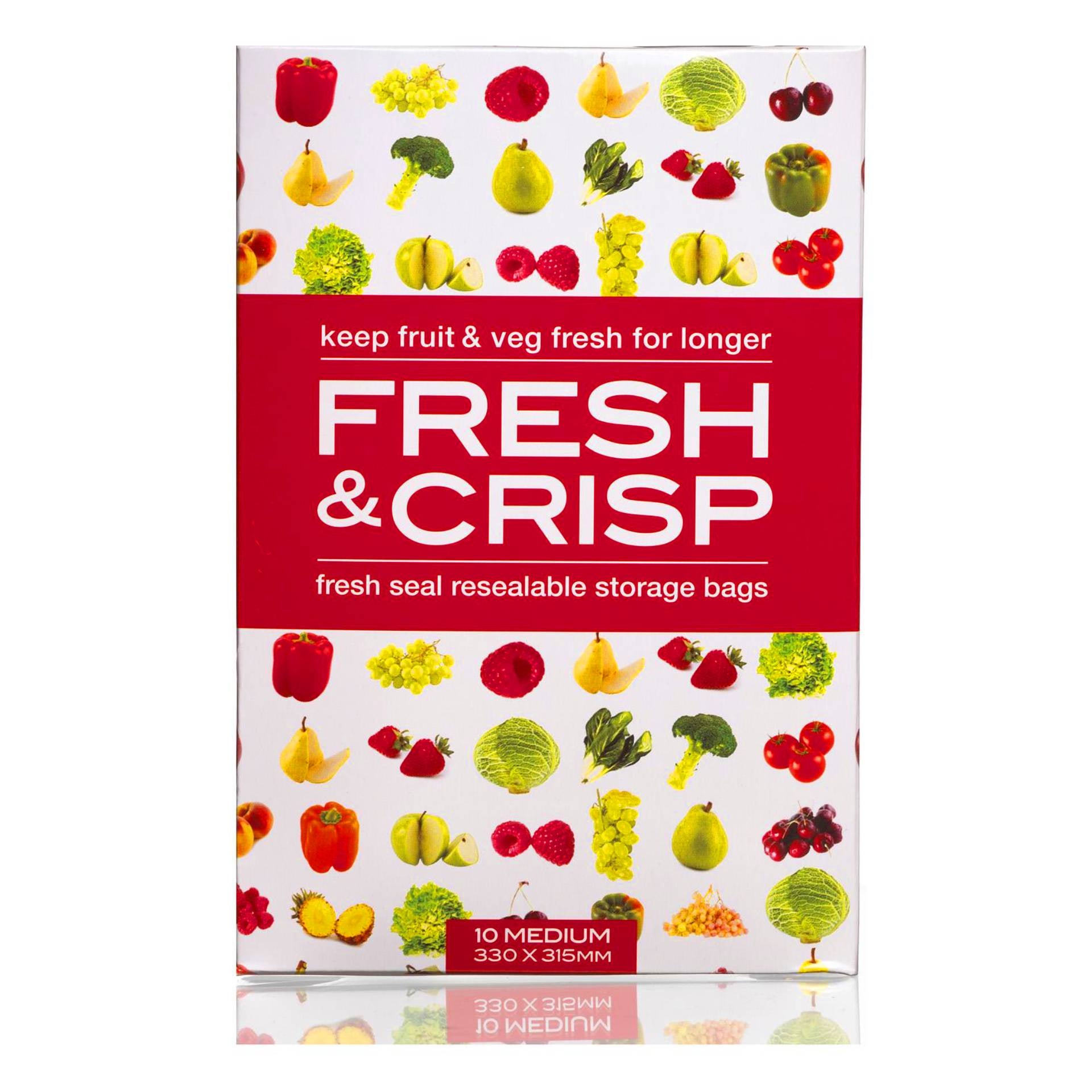 Fresh & Crisp Vegetable Storage Bags Medium 10pk