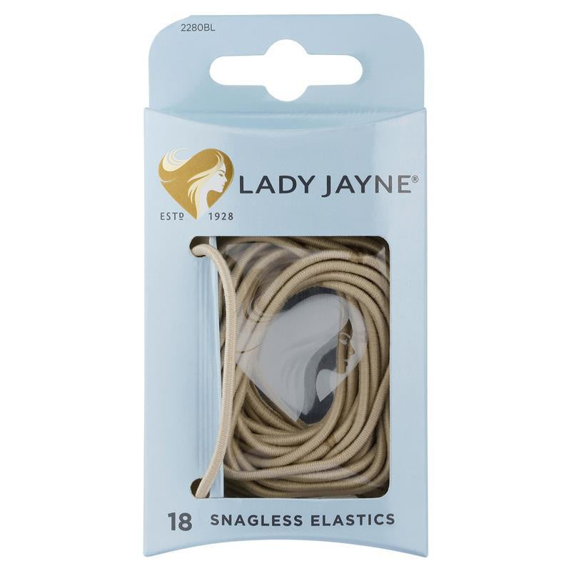 Lady Jayne Snagless Thin Elastics, Blonde, Pk18