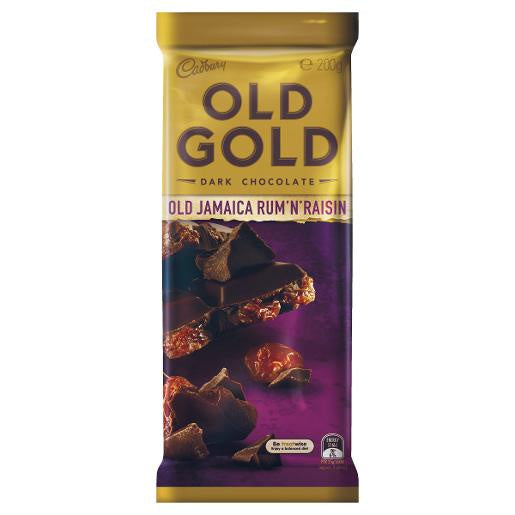 Cadbury Old Gold Chocolate Block Jamaican Rum n Raisin 180g *