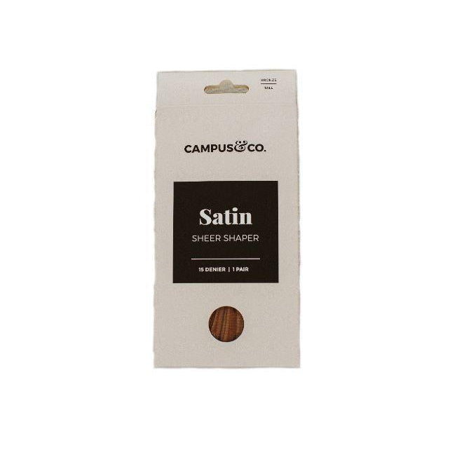 Campus & Co Satin Shaper Stockings, Bronze, Tall