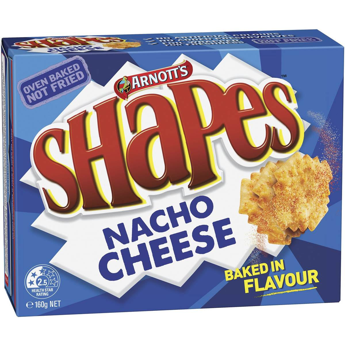 Arnotts Shapes Biscuits Nacho Cheese 160g *