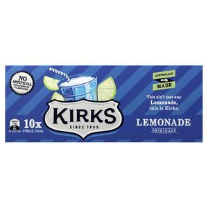 Kirks Soft Drink Lemonade Cans 10 x 375ml