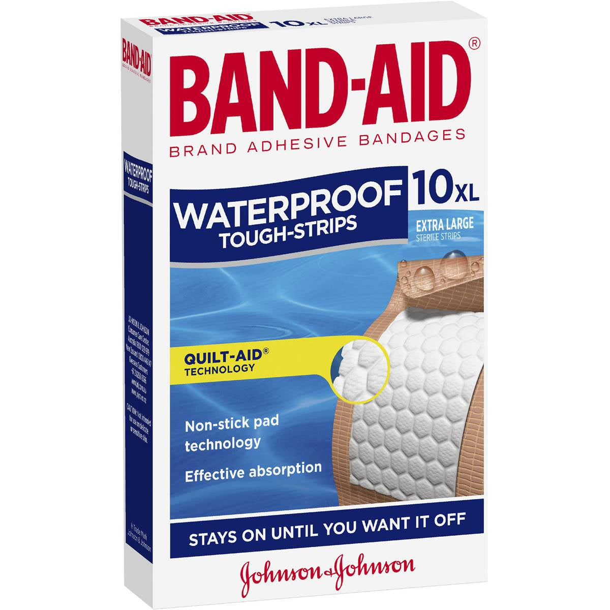Band-aid Tough Strips Waterproof X-lg 10pk