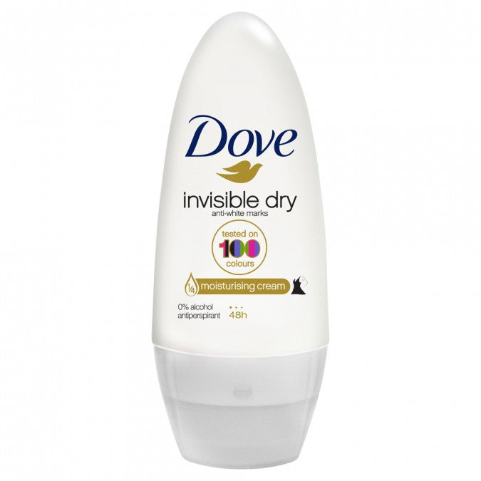 Dove Deodorant Moisturising Roll On Invisible Dry 50ml