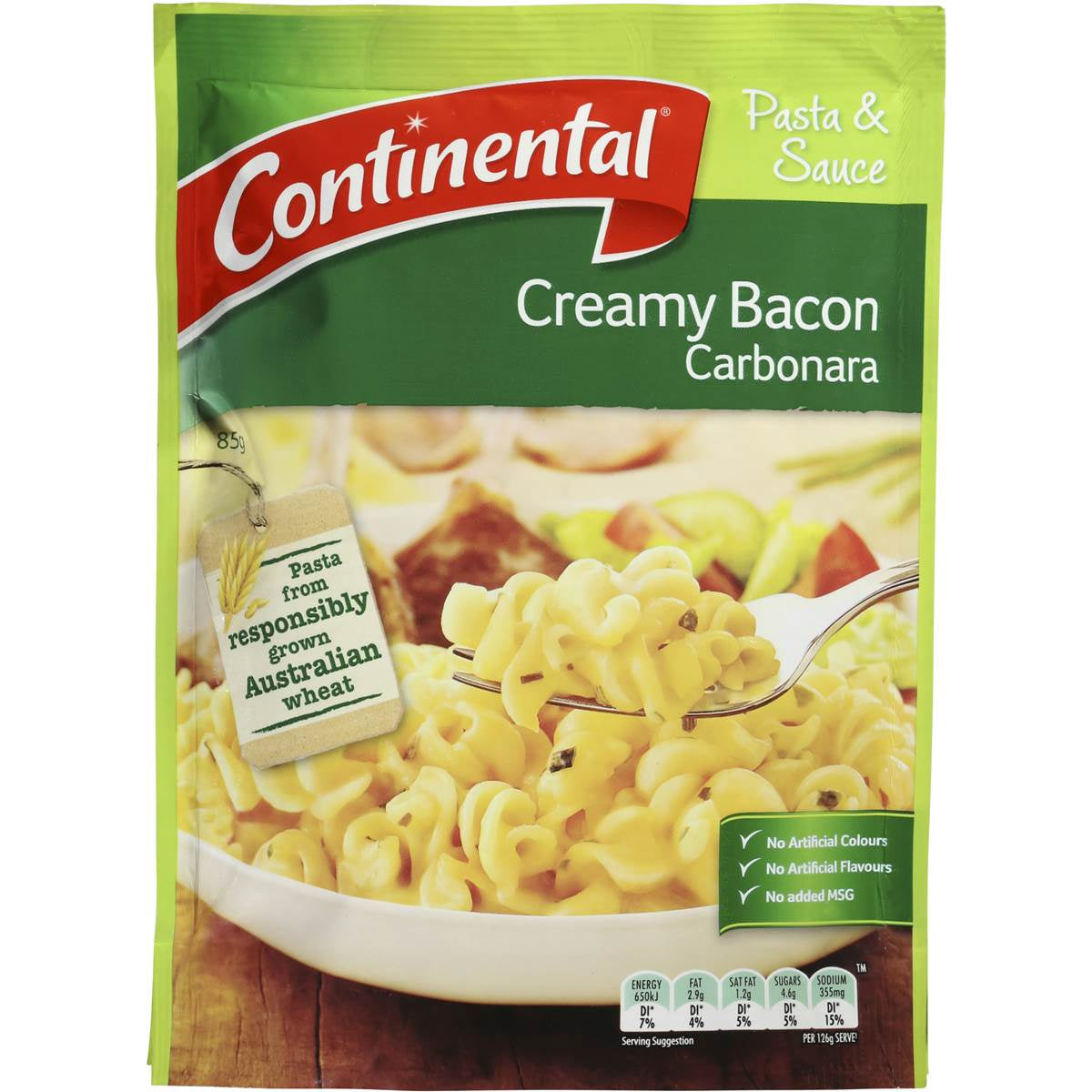 Continental Pasta & Sauce Creamy Bacon Carbonara 85g *