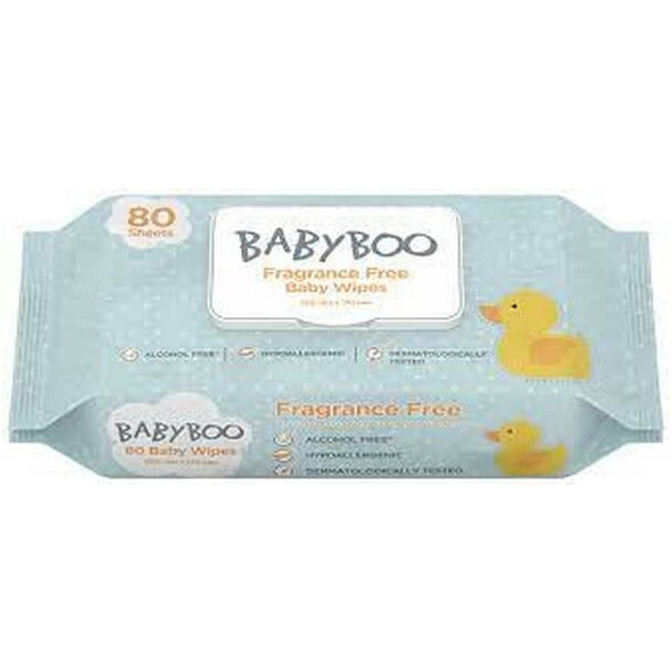 Baby Boo Baby Wipes Unscented 80pk