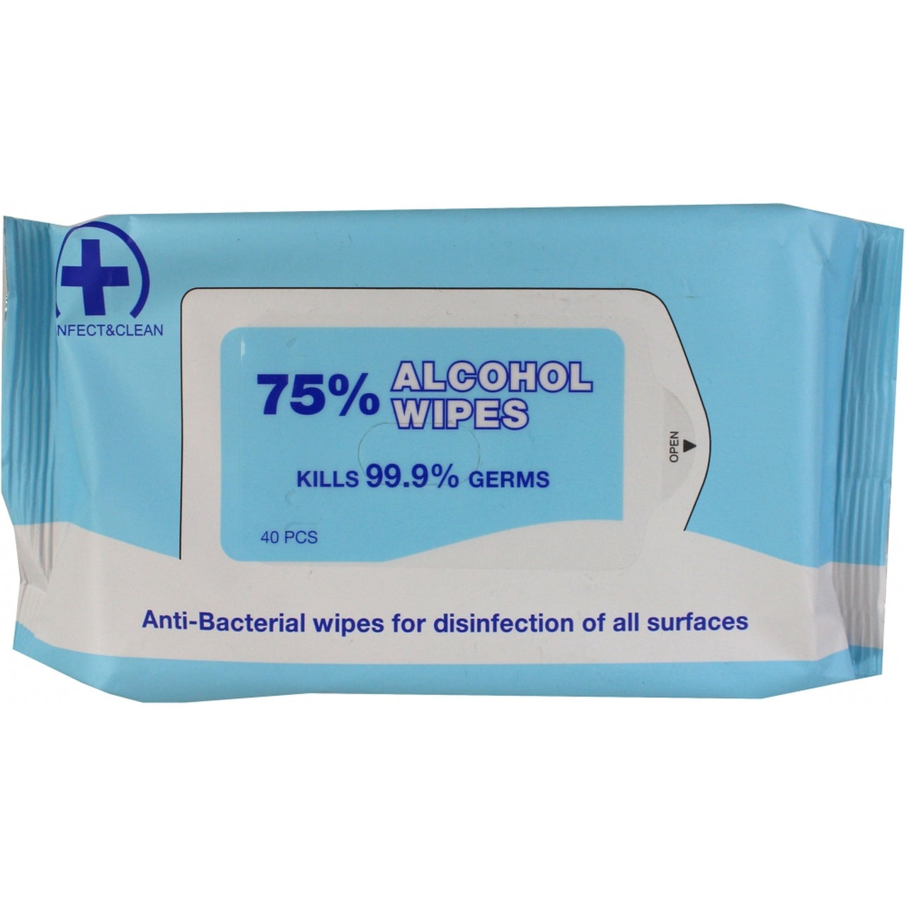 Disinfect & Clean 75% Alcohol Wipes 40pk