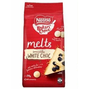 Nestle Bakers Choice Melts White Choc 290g