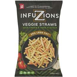 Infuzions Veggie Straws Sour Cream & Herb 90g