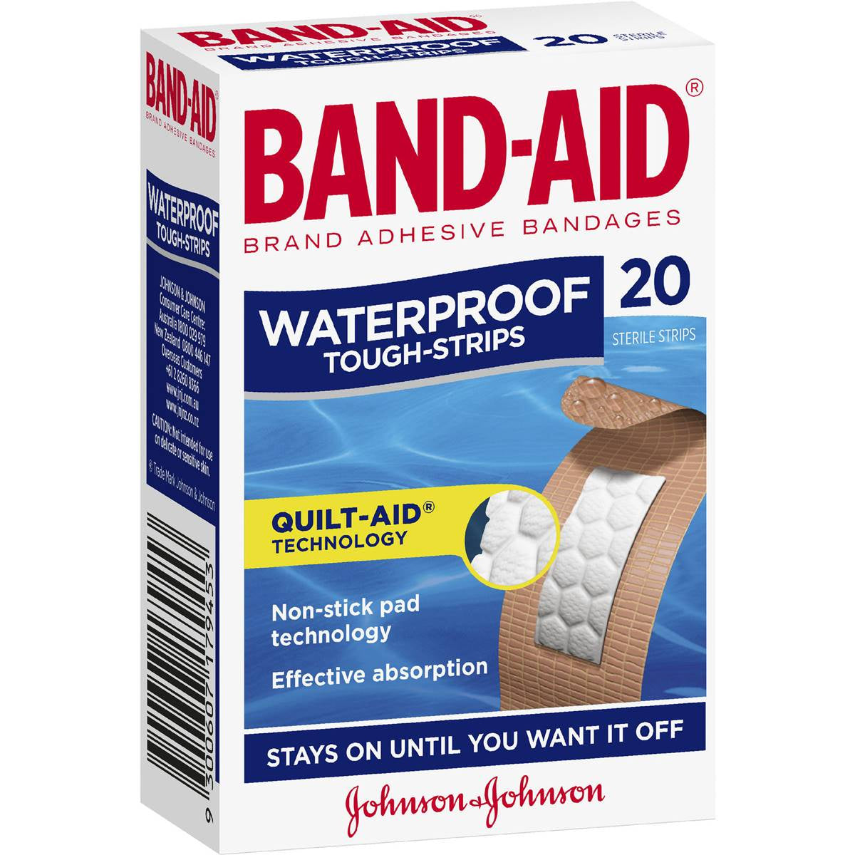 Band-Aid Tough Strips Waterproof Regular 20pk
