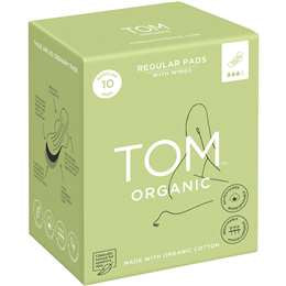 Tom Organic Pads Regular Ultra Thin 10 Pack