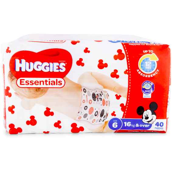 Huggies Essential Junior Size 6/40pk