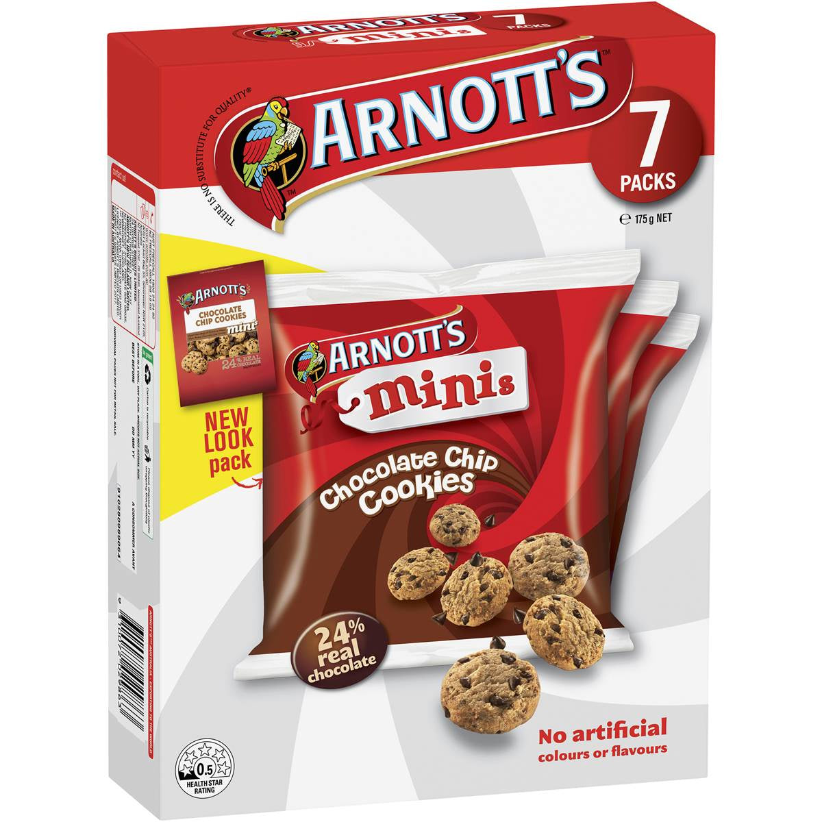 Arnotts Mini Choc Chip Cookies 7pk 175g