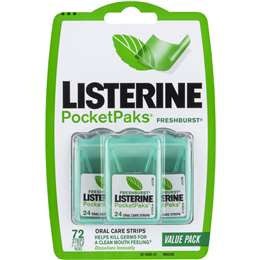 Listerine Pocket Paks Freshburst 72ea