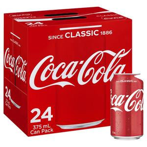 Coca Cola Cans Original 375ml x 24 **