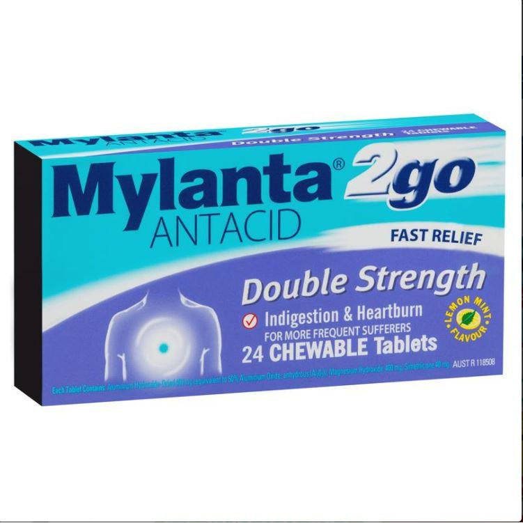 Mylanta Antacid Double Strength 24 Tablets