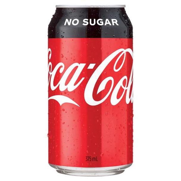 Coca Cola No Sugar Can 375ml  (ea)