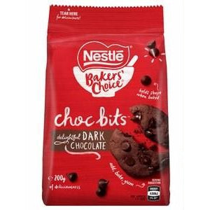 Nestle Bakers Choice Chocolate Bits Dark 200g *
