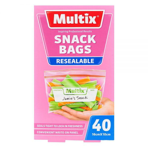 Multix Snack Resealable Bags 40pk