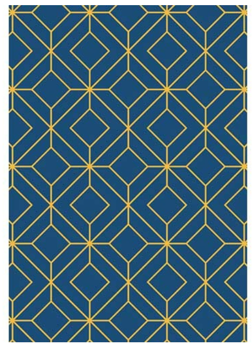 Wrapping Paper Blue Gold Geo