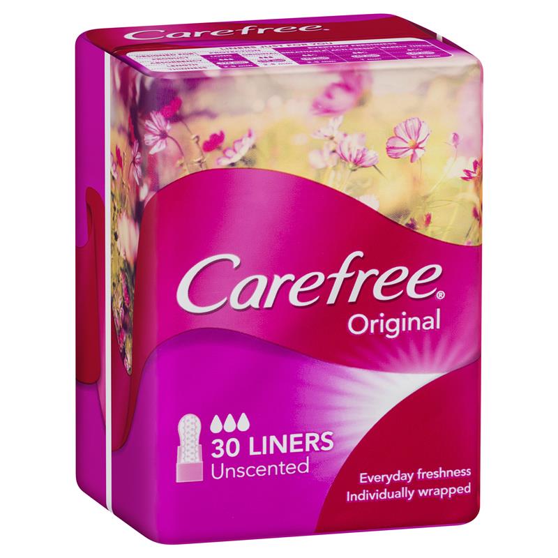 Carefree Liners Folded & Wrapped 30pk **