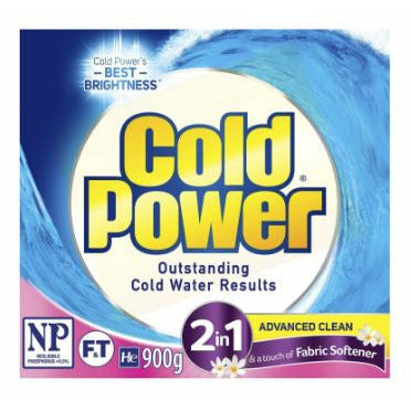 Cold Power 2in1 Laundry Detergent Powder with Fabric Softener , 900g