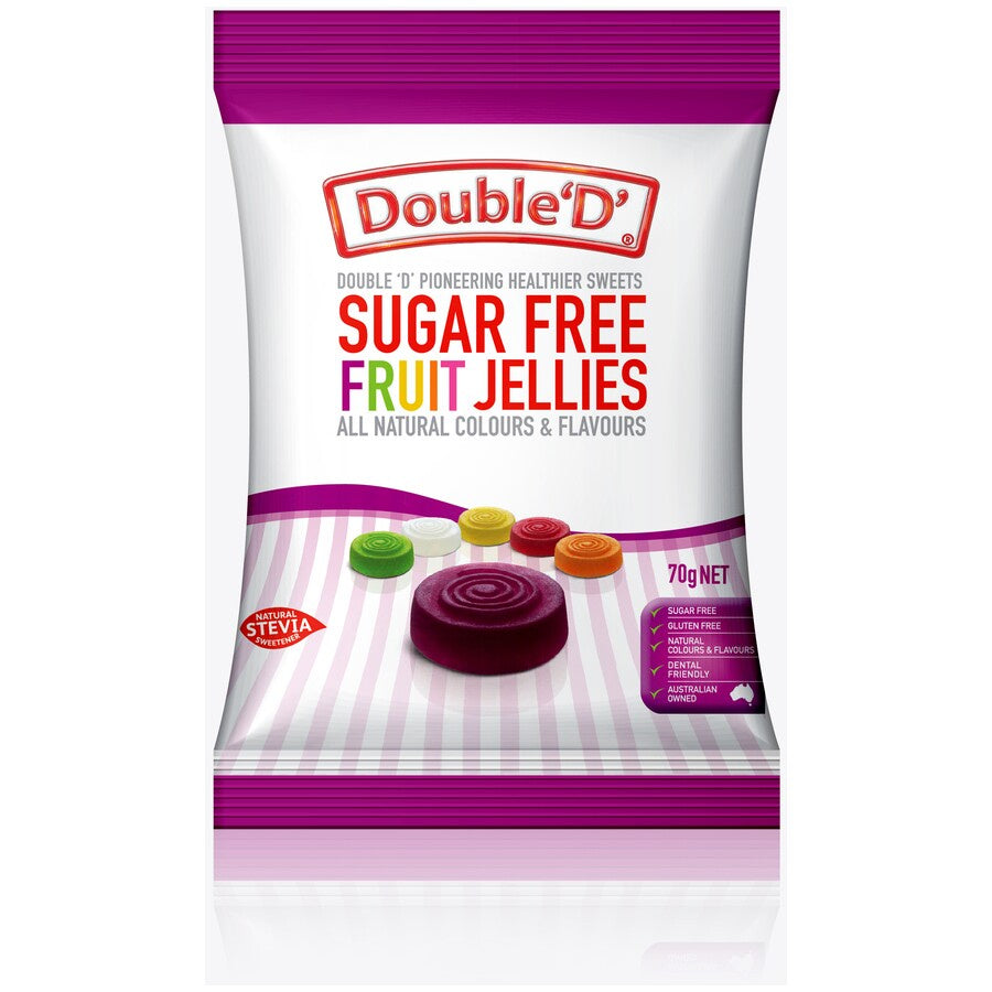 Double D Fruit Jellies Sugar Free 70g