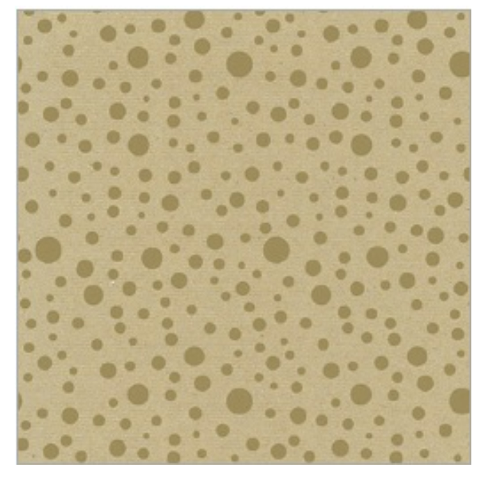 Wrapping Paper Gold Bubbles on Kraft