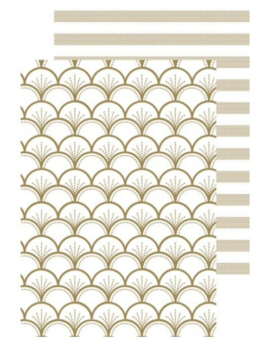 Wrapping Paper Gold White Formal 2 pack